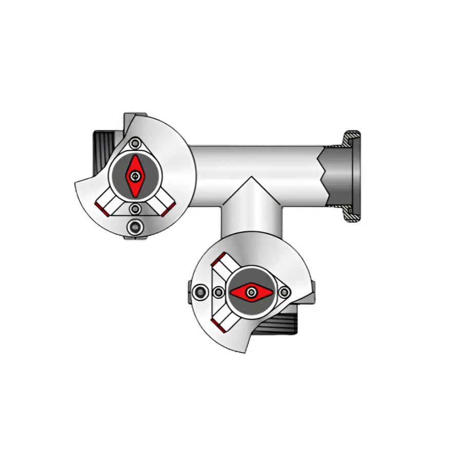 Multi-way butterfly valve 4416 G-G-G